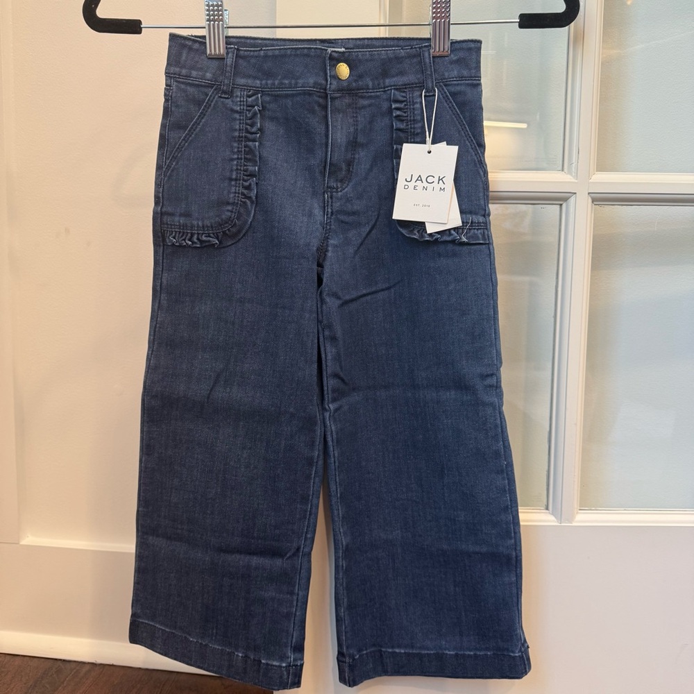 Jack Denim by Janie and Jack Blue Wide-Leg Jeans Girls size 5